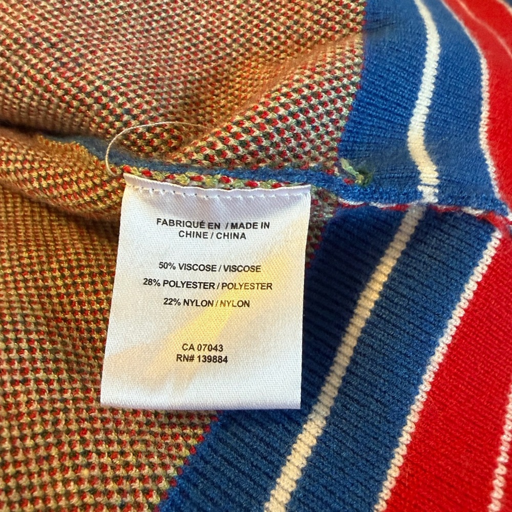 TAES Blue Strawberry & Cherry Knit Cardigan Size Small - Picture 3 of 3